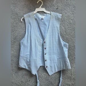 Jones NY Vintage Gingham Vest